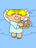 Gif animé ange harpe